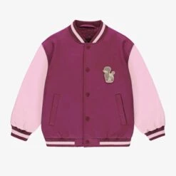 Blouson Bomber Mauve Et Rose, Enfant