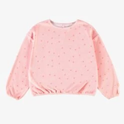 Chandail Rose En Velours, Enfant