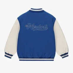 Blouson Bomber Bleu Et Crème, Enfant -Souris Mini Boutique F25C9903C 98 B