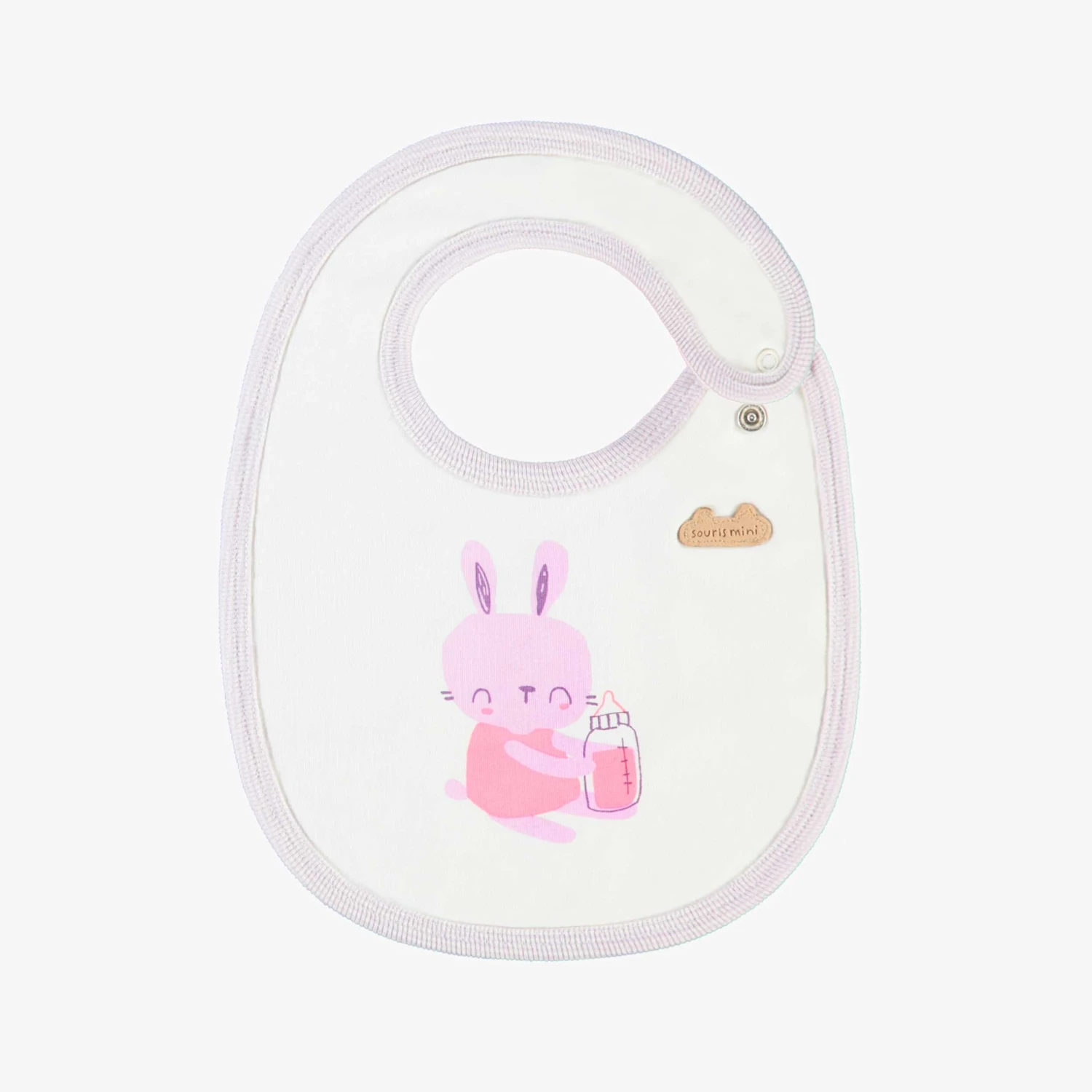 Bavoir Crème Avec Illustration, Naissance 1 Bavoir Crème Avec Illustration, Naissance