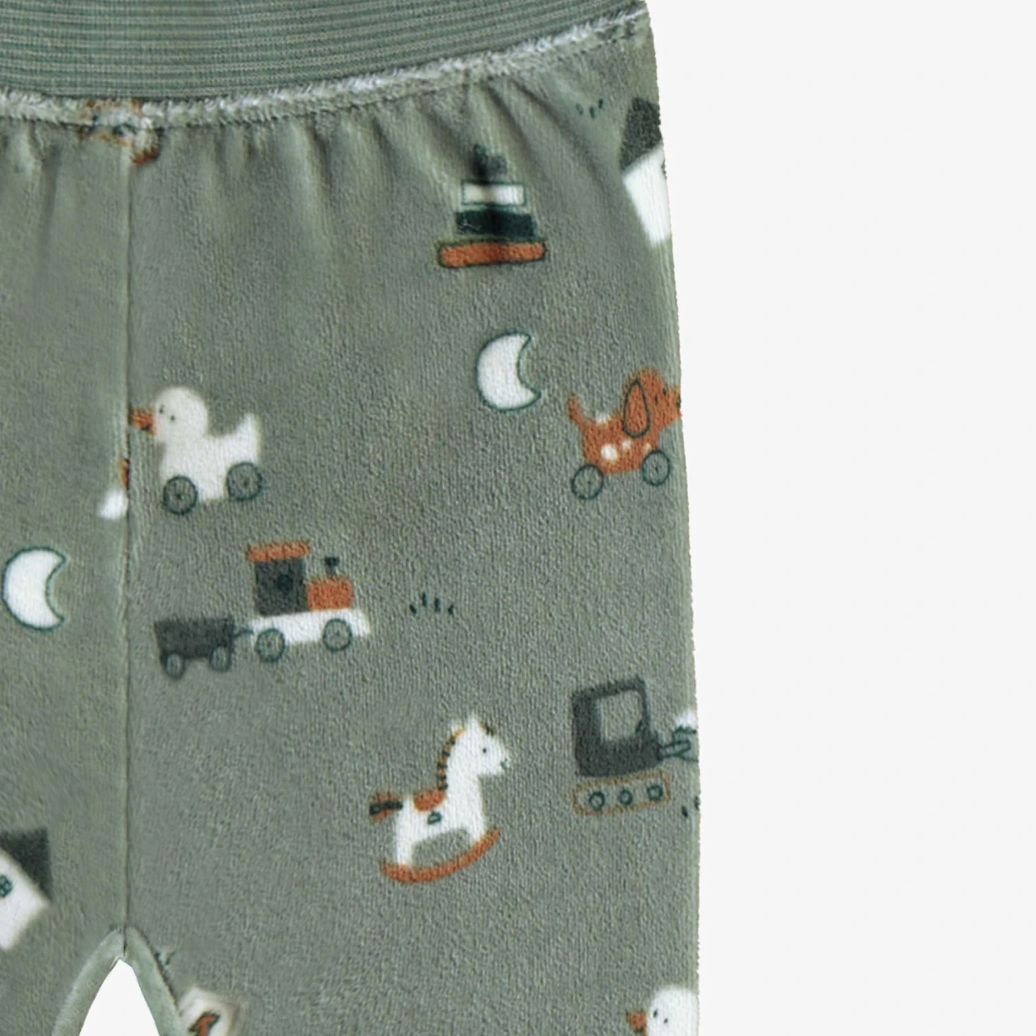 Legging Vert En Velours, Naissance 2 Legging Vert En Velours, Naissance – Image 2