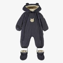 Habit De Neige Une Pièce Gris Nuit Multifonction, Naissance -Souris Mini Boutique F25L7110L 100 PiedsDetaches2