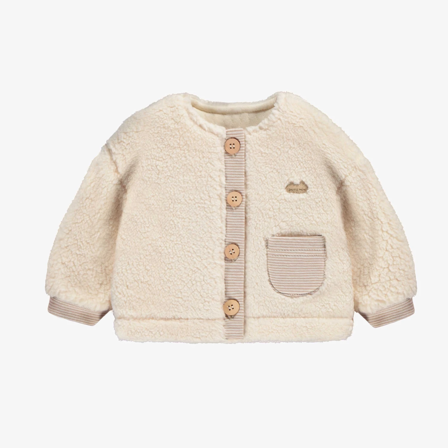 Veste Crème En Sherpa, Naissance 1 Veste Crème En Sherpa, Naissance