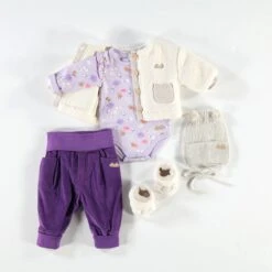 Pantalon évolutif Mauve, Naissance -Souris Mini Boutique Layette110 1