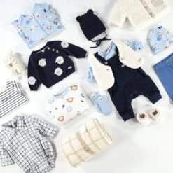 Salopette Bleu Marine, Naissance 5 Salopette Bleu Marine, Naissance -Souris Mini Boutique Layette18 3