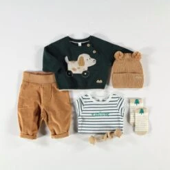 Chandail Vert En Tricot Avec Motif Jacquard, Naissance -Souris Mini Boutique Layette6 43210b79 ac2f 4e5a 8b5f 4155711bec94