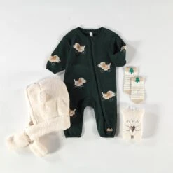 Une Pièce Vert En Tricot Avec Motifs, Naissance -Souris Mini Boutique Layette8 1047d218 c7a4 4053 bcf8 71b4b83fb1cc