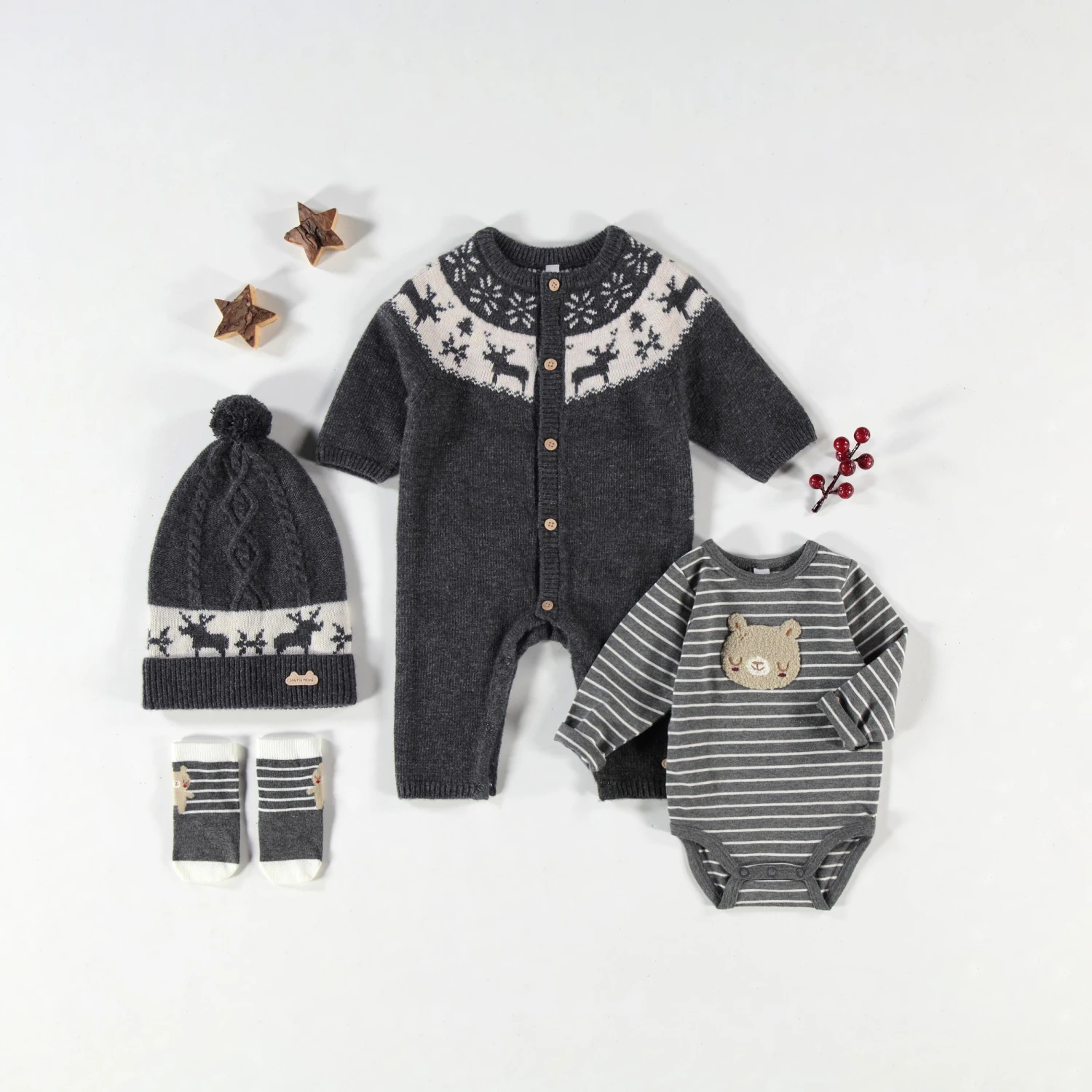 Cache-couche Gris à Rayures, Naissance 3 Cache-couche Gris à Rayures, Naissance – Image 3