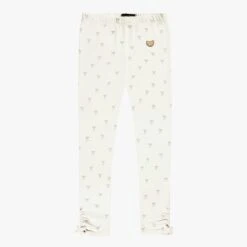 Legging Crème Avec Motifs De Boucles, Enfant
