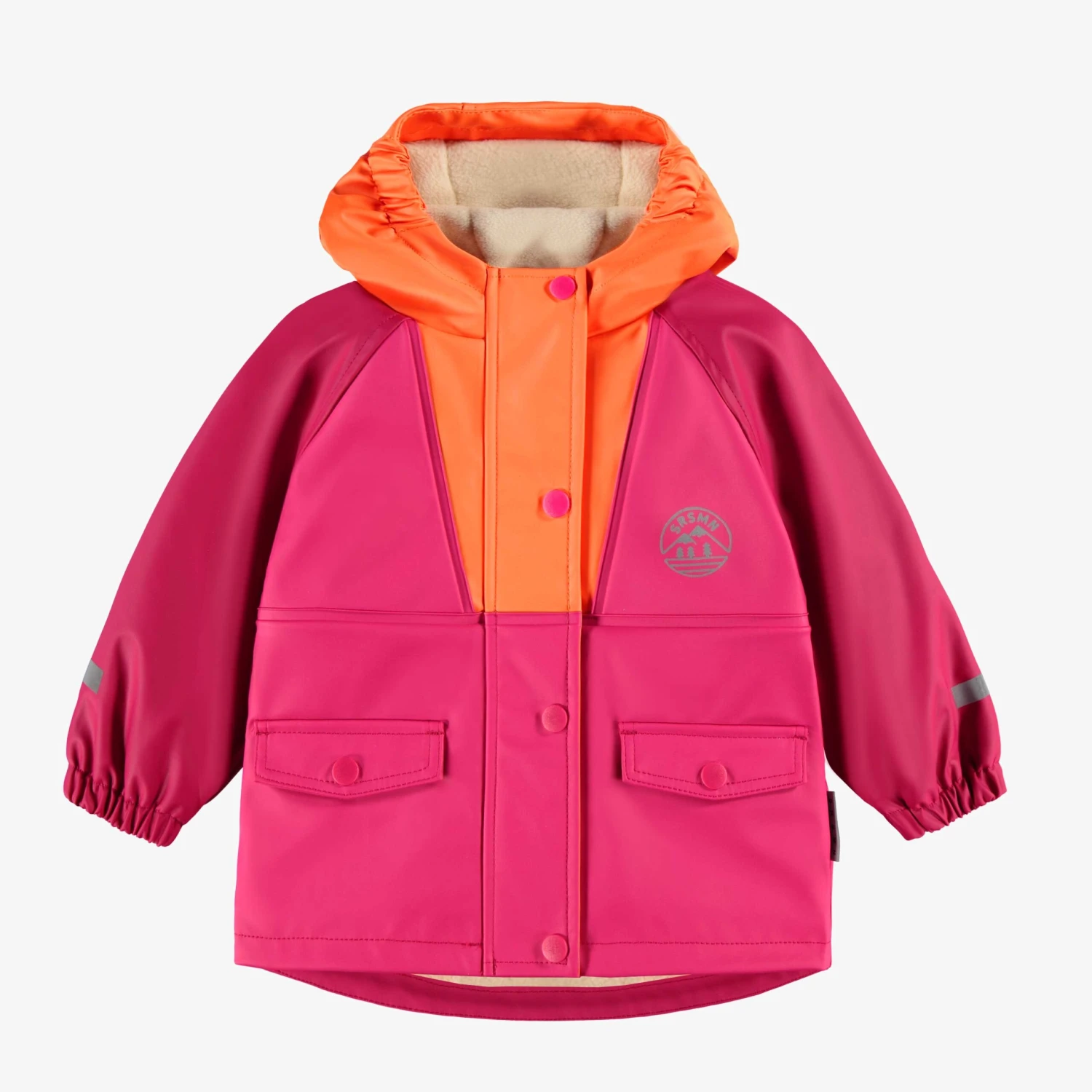 Manteau Imperméable Rose Et Orange, Bébé 1 Manteau Imperméable Rose Et Orange, Bébé