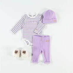 Bonnet Mauve En Tricot Côtelé, Naissance -Souris Mini Boutique Miniclassique Layette 4 91061e1f 87c3 4cff b455 996560f0c989