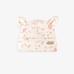 L’ensemble Pyjama, Bavoir Et Chapeau Crème Et Rose, Naissance -Souris Mini Boutique N00L4002L 98 Bonnet
