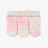 Trio De Chaussettes Crème Et Rose, Naissance