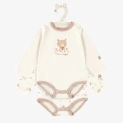 L’ensemble De Deux Cache-couches Beige Et Crème, Naissance 9 L’ensemble De Deux Cache-couches Beige Et Crème, Naissance -Souris Mini Boutique N00L4103L Kit