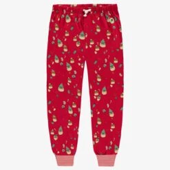 Pantalon De Pyjama Rouge à Motifs Festifs, Adulte