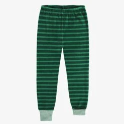Pyjama Deux Pièces En Velours Vert à Rayures, Enfant 13 Pyjama Deux Pièces En Velours Vert à Rayures, Enfant -Souris Mini Boutique Pantalon pyjama deux pieces vert a rayures enfant jpeg