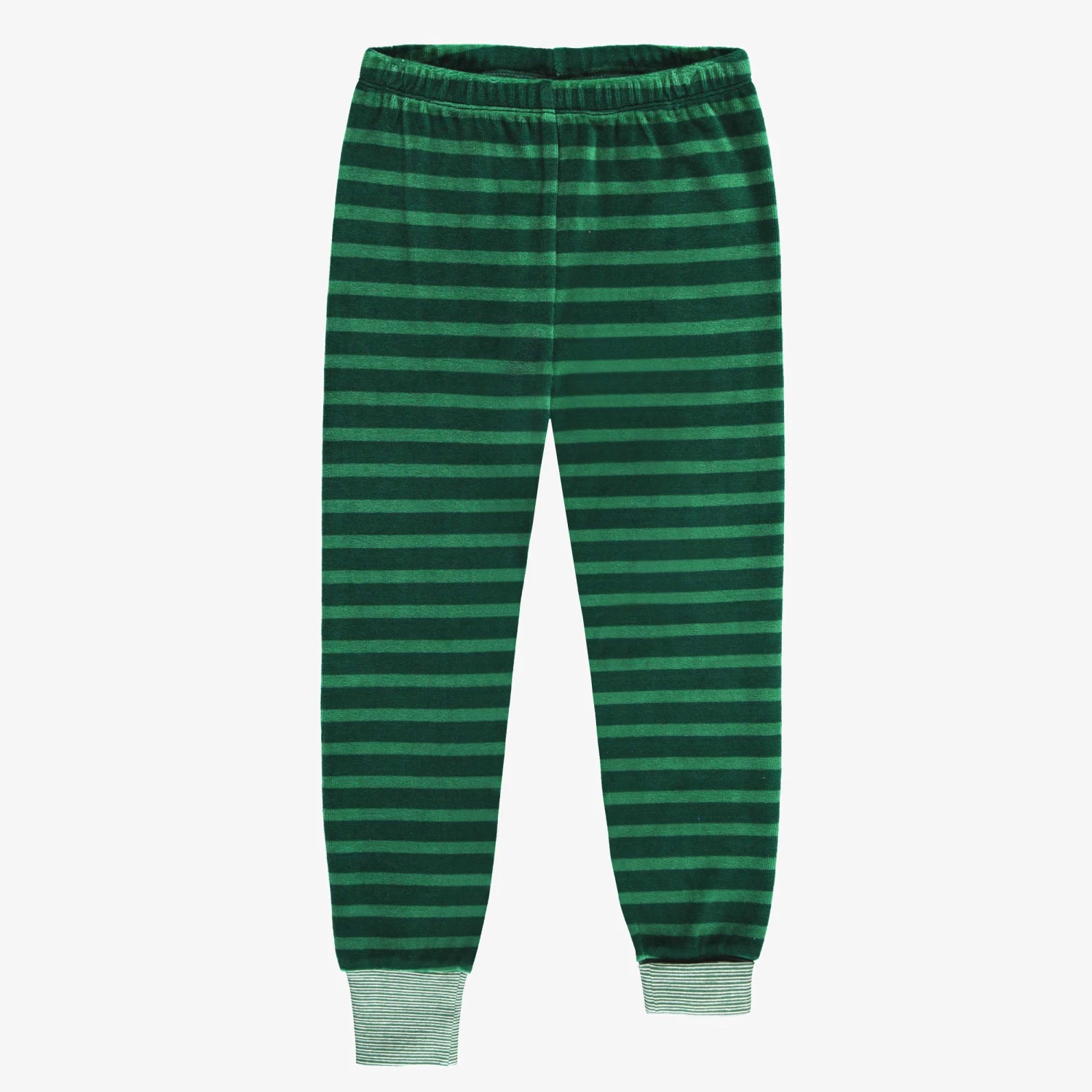 Pyjama Deux Pièces En Velours Vert à Rayures, Enfant 7 Pyjama Deux Pièces En Velours Vert à Rayures, Enfant – Image 7