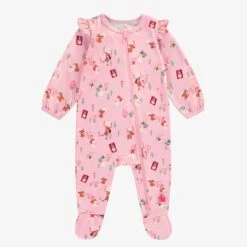 Pyjama Une Pièce Rose à Motifs Des Fêtes, Bébé