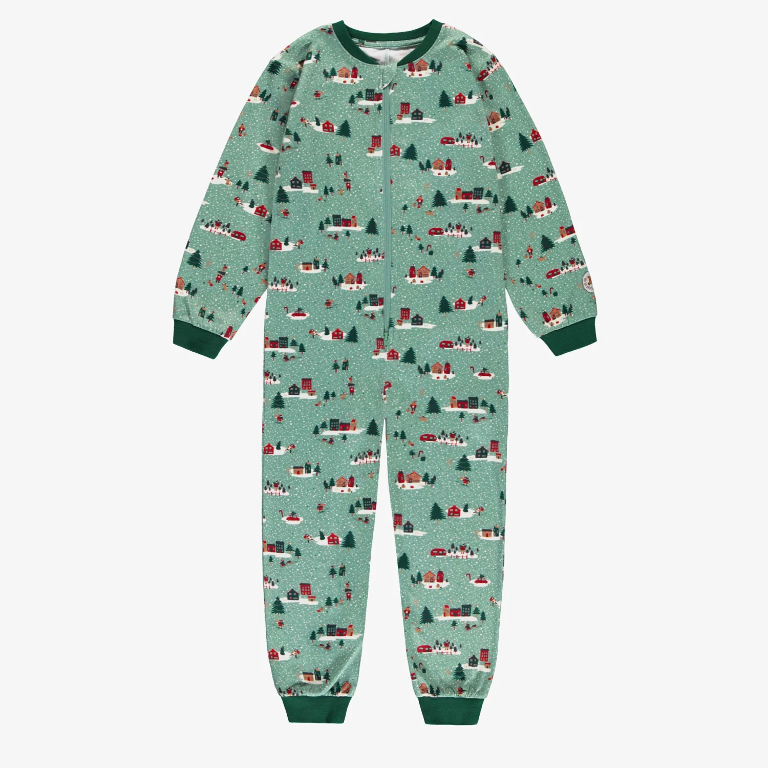 Pyjama Une Pièce Vert à Motifs Des Fêtes, Enfant 1 Pyjama Une Pièce Vert à Motifs Des Fêtes, Enfant