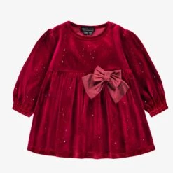 Robe Rouge En Velours Scintillant, Bébé