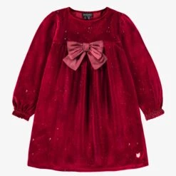 Robe Rouge En Velours Scintillant, Enfant