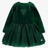 Robe Verte En Velours Et Paillettes, Enfant