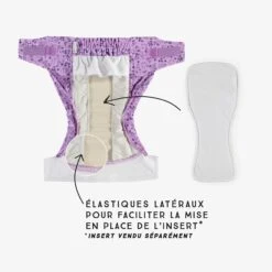 Couche Réutilisable Ultramince Mauve à Motif De Fleurs, Bébé 15 Couche Réutilisable Ultramince Mauve à Motif De Fleurs, Bébé -Souris Mini Boutique S23B6004B 00 Interieur2