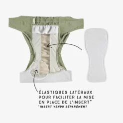 Couche Réutilisable Ultramince Vert Sauge à Motif De Flèches, Bébé -Souris Mini Boutique S23B6102B 00 Interieur