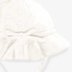 Chapeau Blanc En Broderie Anglaise, Bébé -Souris Mini Boutique S25B9808B 100 DetailB3 d22ecded ca54 45b8 a7ed 8f4c9e905924