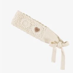 Bandeau Crème En Tricot Crocheté à Motifs De Fleurs, Enfant -Souris Mini Boutique S25C9807C 100 Cote 1