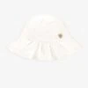 Chapeau Blanc En Broderie Anglaise, Enfant