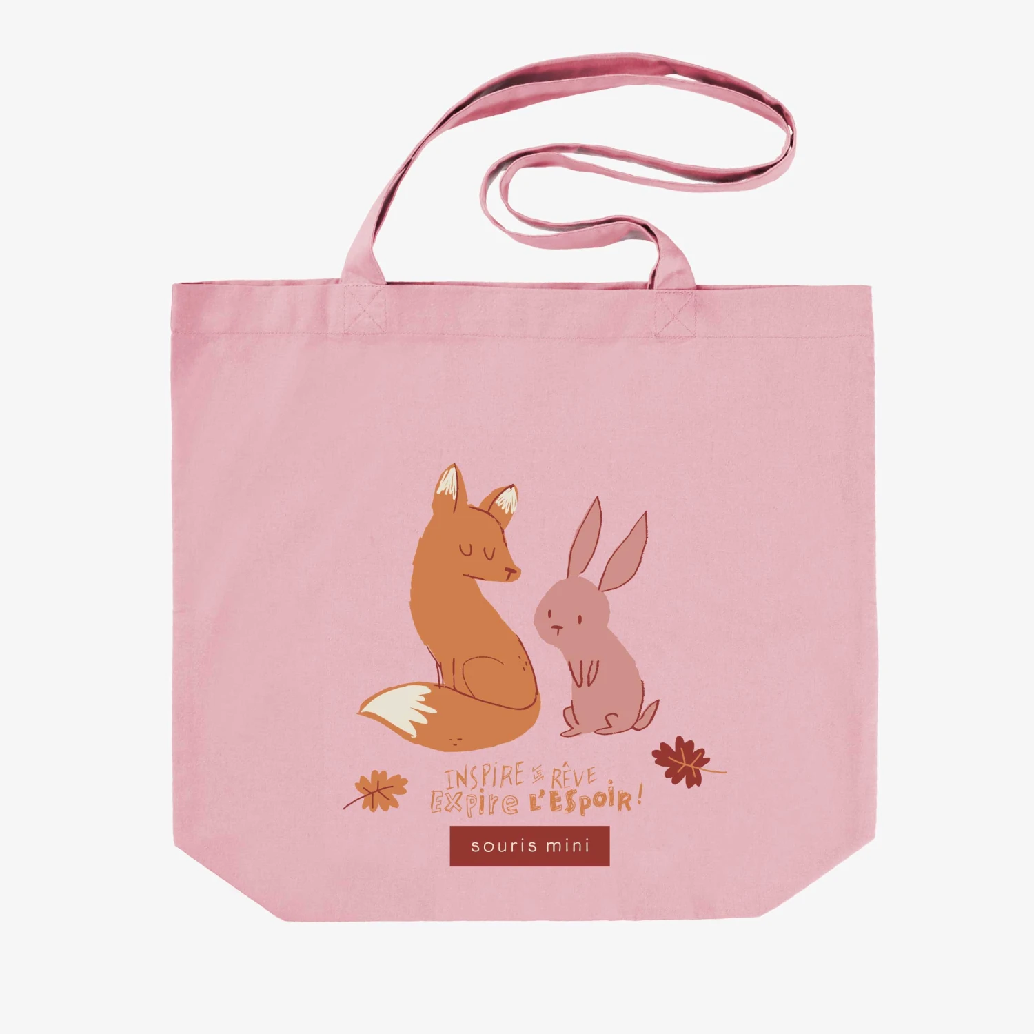 Sac Réutilisable Rose Avec Illustration Au Profit De La Fibrose Kystique 2 Sac Réutilisable Rose Avec Illustration Au Profit De La Fibrose Kystique – Image 2