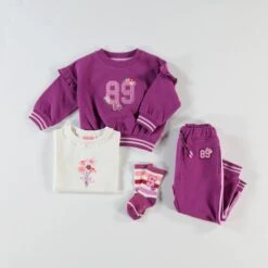 Pantalon Mauve Style Jogger, Bébé -Souris Mini Boutique SHOP THE LOOK College Bebe 9 e26f25ec cda7 4f42 a4aa b23403451031