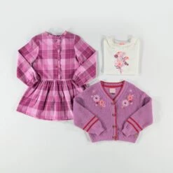 Robe Mauve à Carreaux, Enfant -Souris Mini Boutique SHOP THE LOOK College Enfant 10