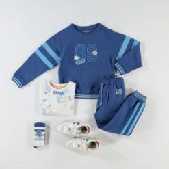 Pantalon Bleu Style Jogger, Enfant -Souris Mini Boutique SHOP THE LOOK College Enfant 3 d3a51031 3982 4c28 b617 3720ecf4e2e2