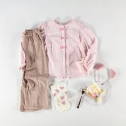 Pantalon Beige En Faux Suède, Enfant -Souris Mini Boutique Shopdelook98Enfant5