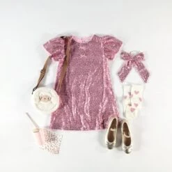 Robe Rose à Paillettes, Enfant 13 Robe Rose à Paillettes, Enfant -Souris Mini Boutique Shopdelook98Enfant7