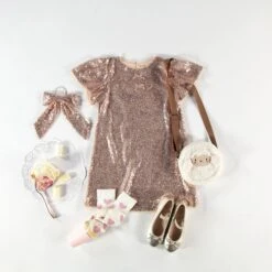 Robe Dorée à Paillettes, Enfant -Souris Mini Boutique Shopdelook98Enfant9