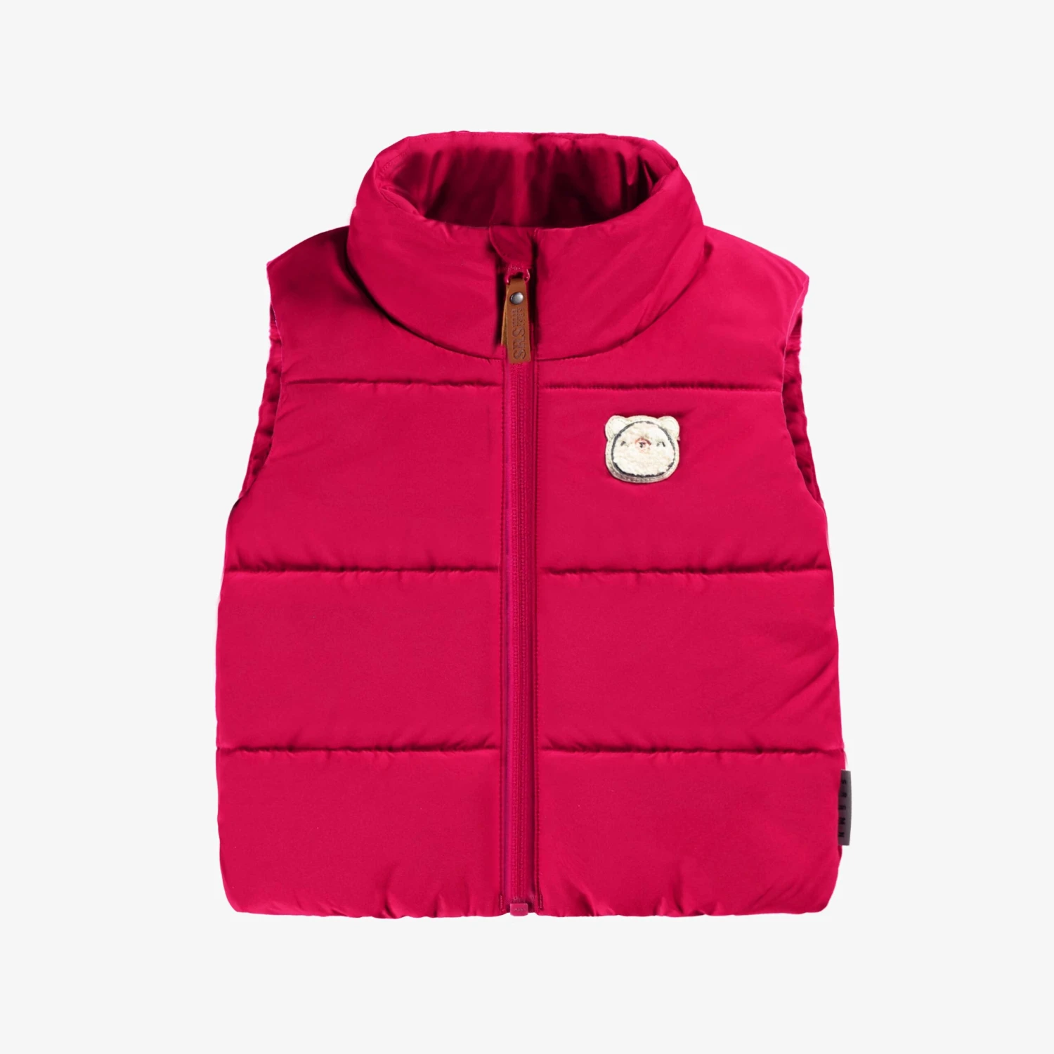 Veste Doudoune Sans Manches Rouge Framboise, Bébé 1 Veste Doudoune Sans Manches Rouge Framboise, Bébé