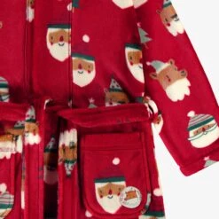 Robe De Chambre Rouge En Peluche Avec Motifs Des Fêtes, Enfant -Souris Mini Boutique Zoom Robe de chambre rouge peluche motifs festifs enfant 0985002c jpeg