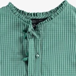 Blouse Verte à Carreaux Vichy, Enfant -Souris Mini Boutique Zoom boutons blouse verte carreaux vichy enfant jpeg