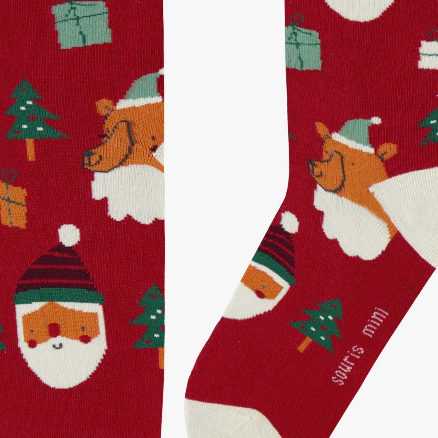 Chaussettes Rouge à Motifs Festifs, Adulte 2 Chaussettes Rouge à Motifs Festifs, Adulte – Image 2