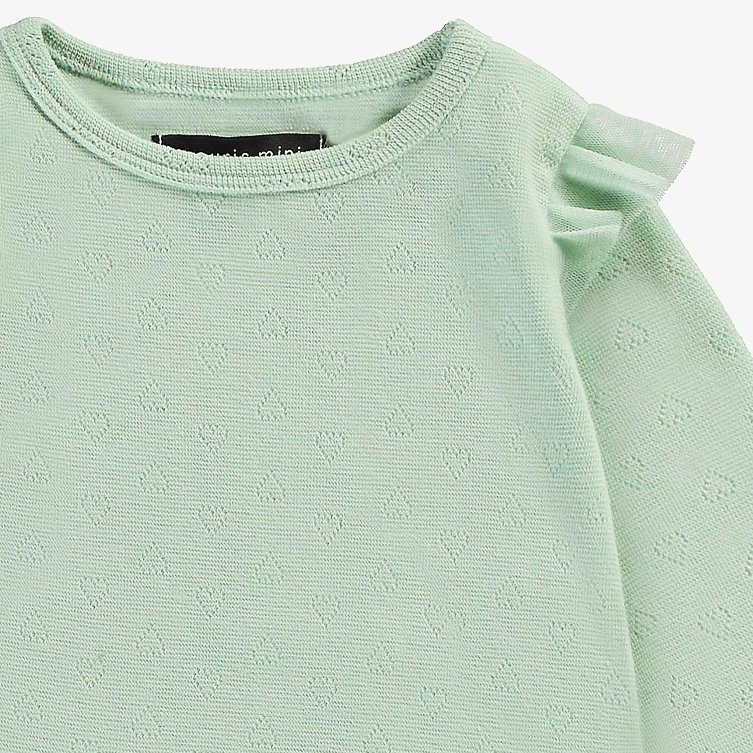 Justaucorps Vert Sauge Avec Motifs Pointelle, Bébé 2 Justaucorps Vert Sauge Avec Motifs Pointelle, Bébé – Image 2