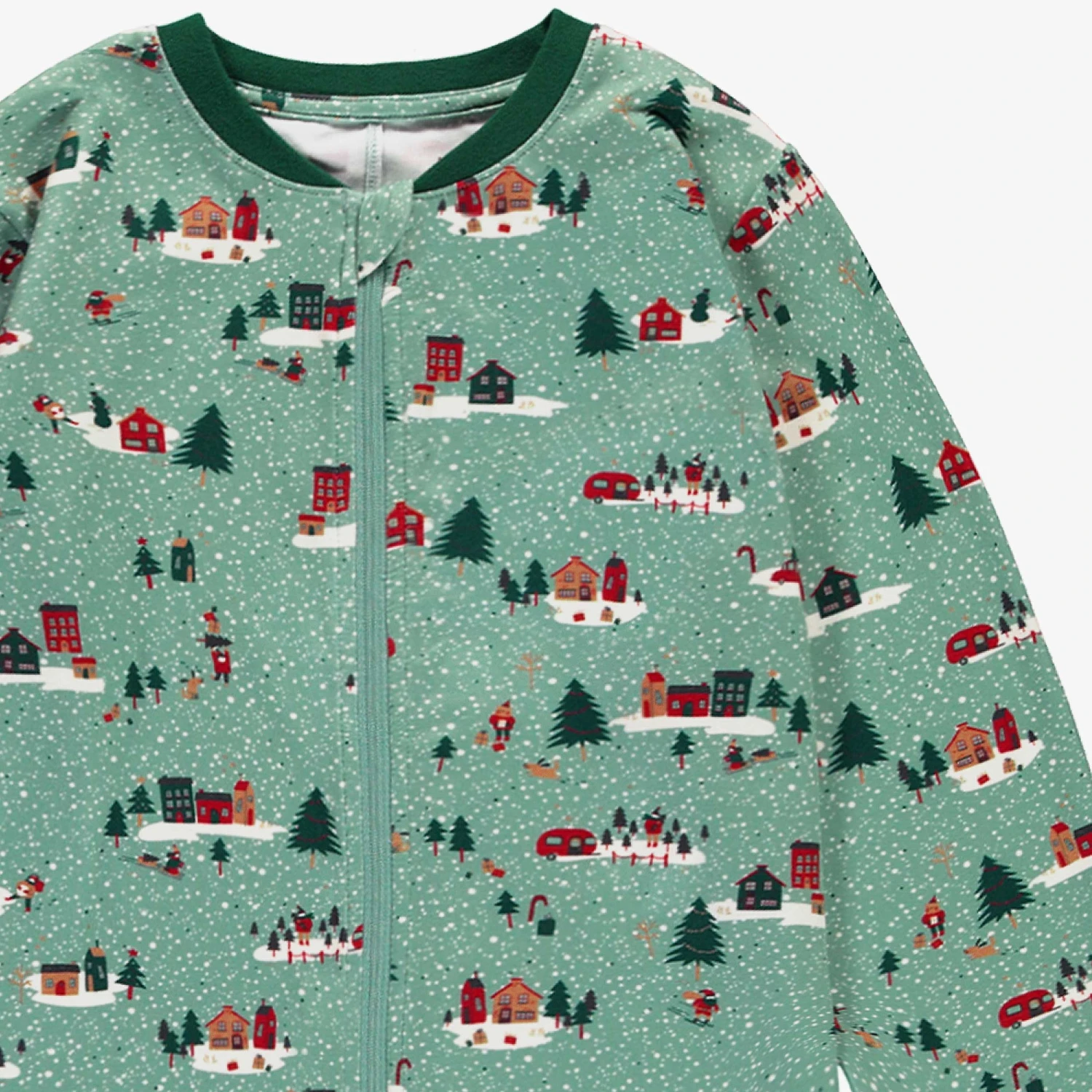 Pyjama Une Pièce Vert à Motifs Des Fêtes, Enfant 5 Pyjama Une Pièce Vert à Motifs Des Fêtes, Enfant – Image 5