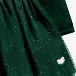 Robe Verte En Velours Et Paillettes, Enfant 12 Robe Verte En Velours Et Paillettes, Enfant -Souris Mini Boutique Zoom jupette robe verte en velours et paillettes enfant jpeg