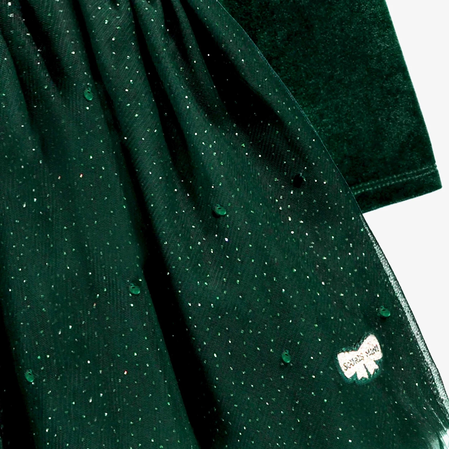 Robe Verte En Velours Et Paillettes, Enfant 6 Robe Verte En Velours Et Paillettes, Enfant – Image 6