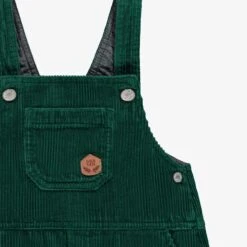 Salopette Verte En Velours Côtelé, Bébé -Souris Mini Boutique Zoom salopette verte en velours cotele bebe jpeg
