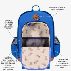 Sac à Dos Bleu, Enfant -Souris Mini Boutique bleu bilingue 4