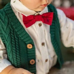 Débardeur Vert En Tricot, Bébé 11 Débardeur Vert En Tricot, Bébé -Souris Mini Boutique noeud papillon rouge chemise enfant gilet vert noel souris mini jpg
