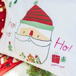 Taie D'oreiller Réversible « Lettre Au Père Noël » 10 Taie D'oreiller Réversible « Lettre Au Père Noël » -Souris Mini Boutique recto coussin noel pere noel ho ho ho souris mini jpg
